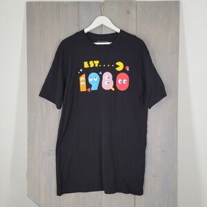 Pac-Man Graphic T-Shirt Mens XLT Black Est 1980 Retro Gaming Tee